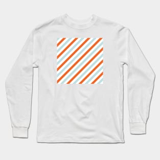 Blue & Orange Stripes Long Sleeve T-Shirt